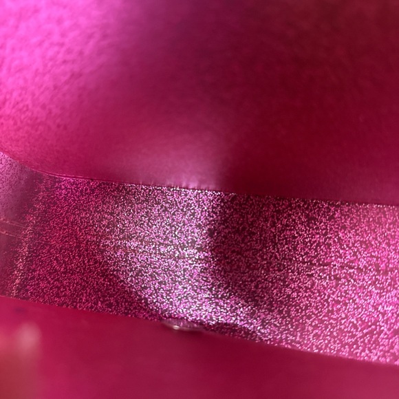 Y2K Pink Glitter Shoulder Bag Flower Clasp 2000s Bratz Polly Pocket Purse - Picture 5 of 5